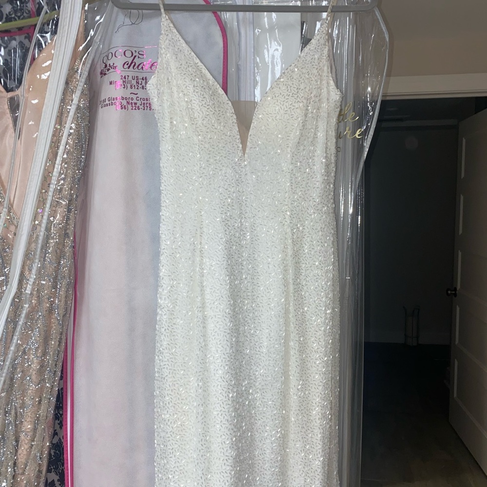 White Sherri hill gown